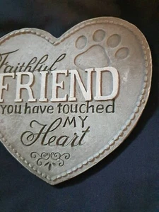 Heart Shaped Latex Mould To Make Pet Memorial Plaque, Cat or Dog Ornament, Hobby - Picture 1 of 6