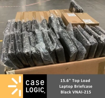 Lot of 58 - Case Logic 15.6" Top Load Laptop Briefcase (VNAI-215), Black - Image 1 of 4