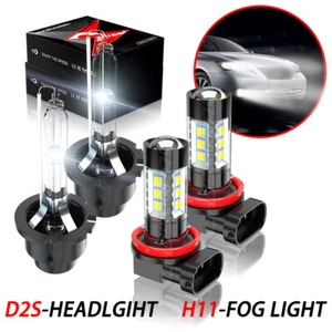 For Volvo S40 2005 2006 2007 D2S+H11 HID Headlight Bulbs Low Beam Fog Light 4x - Picture 1 of 13