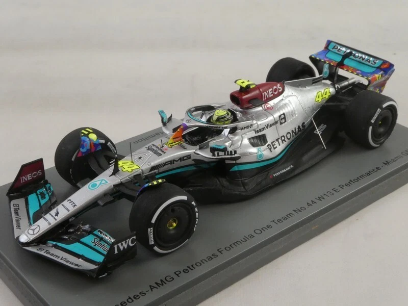 Mercedes AMG Petronas W13 E Lewis Hamilton #44 Miami GP 2022 S8536 Spark 1/43 F1