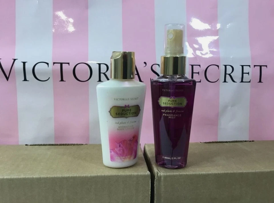 VICTORIA'S SECRET PURE SEDUCTION BODY BRUT & BODY LOTION SET DE VIAJE 2.O OZ V001 Foto 1 de 1