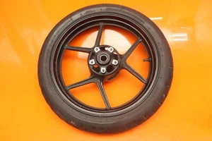 2007-2008 KAWASAKI NINJA ZX6R OEM STRAIGHT FRONT WHEEL RIM W TIRE - Picture 1 of 21
