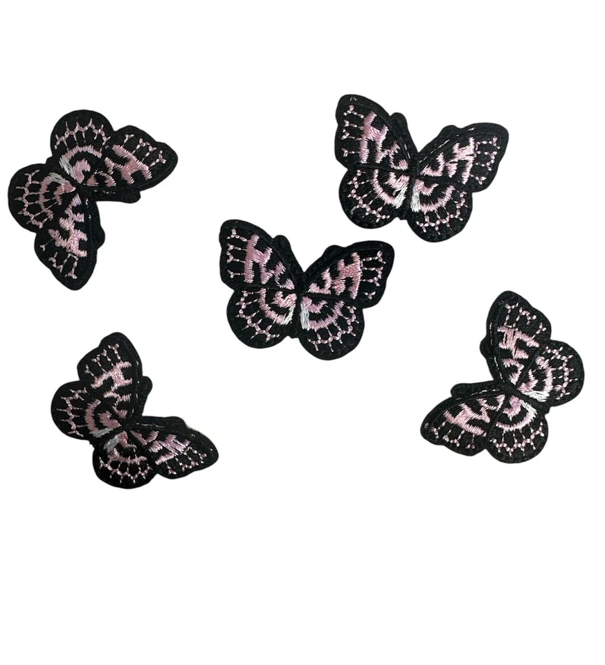 A lot of 5 iron on patches-pink butterfly-B1 - Image 1 of 3