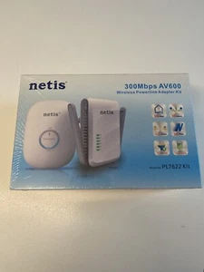 NETIS AV600 PL7622 KIT WIRELESS POWERLINE ADAPTER PLUG & PLAY EXTENDER NUOVO !! - Photo 1/5