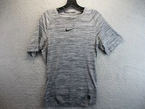 Nike Pro Shirt Herren Small Grau Kurzarm Gym Training Center Swoosh - Bild 1 von 10