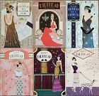 Pack of 6 open Female Ladies Art Deco Birthday Cards, 6 Girls Birthday Cards /T2