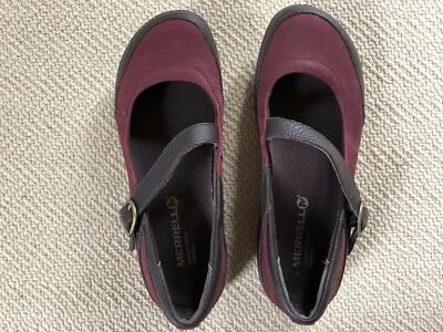 MERRELL 6.5 M Footwear Comfort DASSIE LEATHER MARY JANE, Deep Red/Espresso - Image 1 of 4