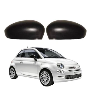COPPIA Calotte Specchio Retrovisore Nere Adatte per ABARTH / FIAT 500 dal 2007 - Foto 1 di 7