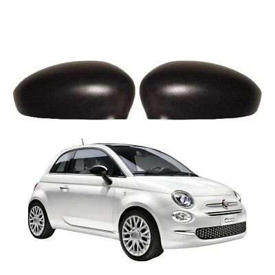 COPPIA Calotte Specchio Retrovisore Nere Adatte per ABARTH / FIAT 500 dal 2007 - Image 1 of 4