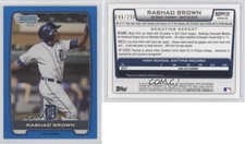 2012 Bowman Draft Chrome Draft Picks Blue Refractors /250 Rashad Brown #BDPP131