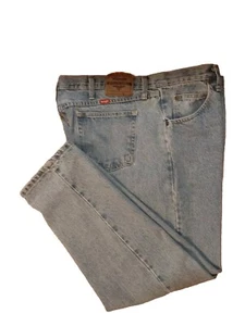 WRANGLER JEANS RELAXED STRAIGHT LEG BLUE DENIM 42 X 30 BIG & TALL - Picture 1 of 7