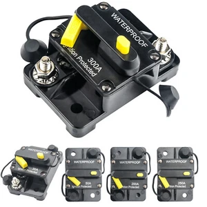 30-300AMP 12V DC Circuit Breaker Reset Car Auto Marine Stereo Audio FuseInverter - Bild 1 von 20