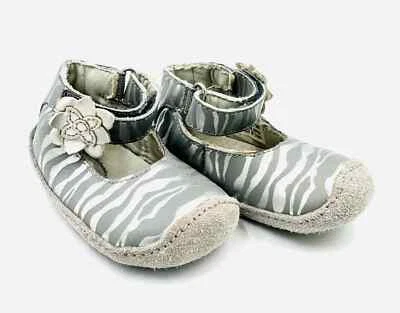 Stride Rite Baby Girl's Crib Prewalker Shoes Aggy Ankle Strap Zebra Stripes 2M - Image 1 of 4