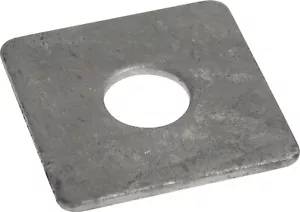 5/8 Steel Square Flat Washer 2" AF X 11/16 ID X 3/16 Thick Galvanized 200 Pieces - Picture 1 of 2