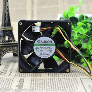 SUNON KDE1208PKV1 DC12V 1.6W 80x80x20mm 3wire Case/CPU Cooling Fan - Picture 1 of 4