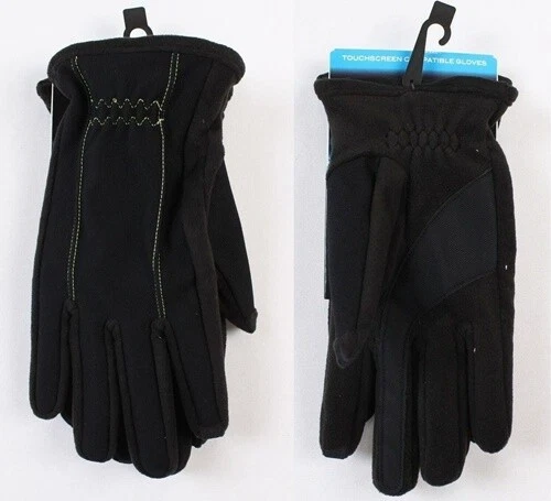 NWT $55 ISOTONER SmarTouch Touchscreen Compatible Gloves 700M1 Black mens med Foto 1 de 1
