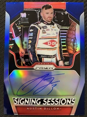 Austin Dillon Signing Sessions Blue Prizm Auto /75 - Image 1 of 2