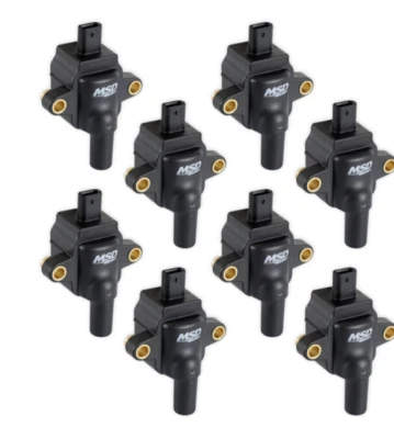 MSD Ignition Coil Black 8 Pack For 20-2022 Ford F250 & F350 Godzilla Engine 7.3L - Изображение 1 из 4