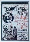 DOOM - LIVE 2017 30TH ANNIVERSARY POSTER CRUST PUNK ART SPLIT VEINS BURNING FLAG
