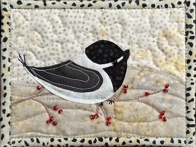 On The Trail Creations Chickadee with Berries Quilted Card Kit by Beret Nelson