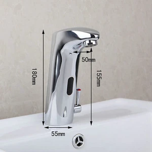 AS Bathroom Automatic Sensor Chrome Faucet Single Handle Basin Mixer Taps i1 - Picture 1 of 6