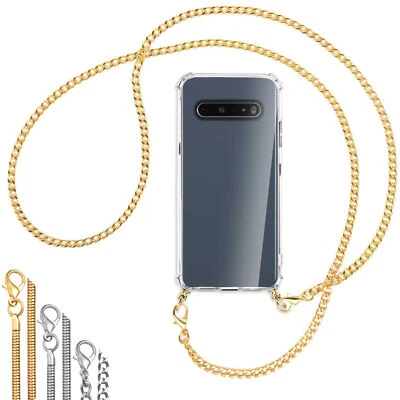 Collana (Catena in metallo) per LG V60 ThinQ Cover protettiva Custodia  cordino - Immagine 1 di 4
