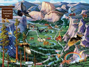 YOSEMITE ADVENTURES by JOSEPH BURGESS - SunsOut 500 piece puzzle  - NEW - Picture 1 of 1
