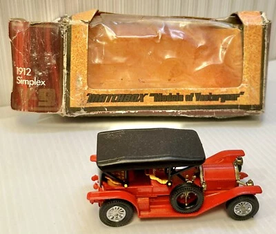 Vintage Matchbox Models Yesteryear Y-9 1912 Simplex & Original Box Antique Auto - Image 1 of 4