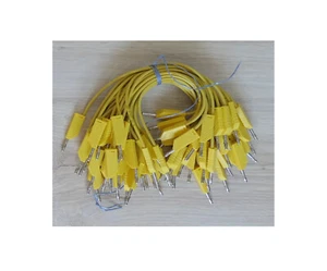 30 Verbindungskabel Rayonex, 25 cm Länge, 60V DC 16A, gelb, 4mm, Bananenstecker - Bild 1 von 3