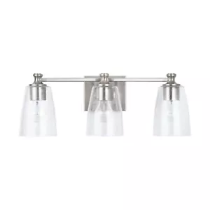 Capital Lighting Myles 3-Light Vanity, Brushed Nickel/Clear - 140931BN-506 - Picture 1 of 1