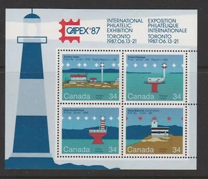 CANADA 1066b CANADIAN LIGHTHOUSES 1985 Souvenir sheet CAPEX87 MNH - Picture 1 of 1