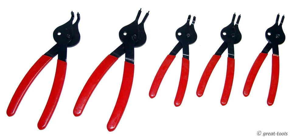 JUEGO DE ALICATES DE ANILLO A PRESIÓN - anillos a presión internos y externos - herramientas manuales automotrices Foto 1 de 1