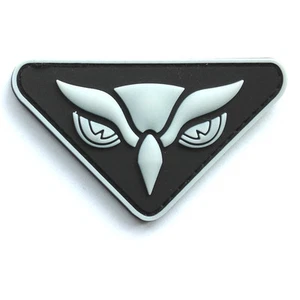 PARCHE GANCHO BLANCO BRILLANTE CABEZA BÚHO PVC INTELIGENCIA TÁCTICA MILITAR ISAF MILSPEC - Imagen 1 de 2