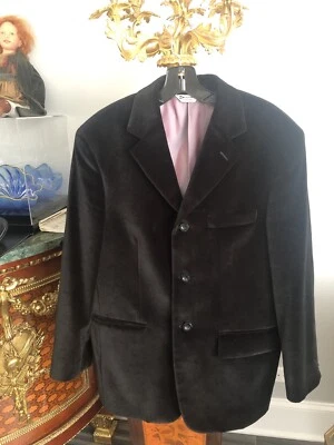 Chaqueta de terciopelo negro para hombre de Wilke-Rodriguez, talla 38 corta, nueva sin etiquetas Foto 1 de 4
