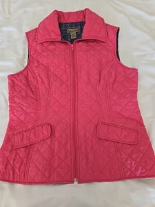 Peck & Peck Large Weekend Women's Pink Quilted Light Weight Vest Pockets - Picture 1 of 12