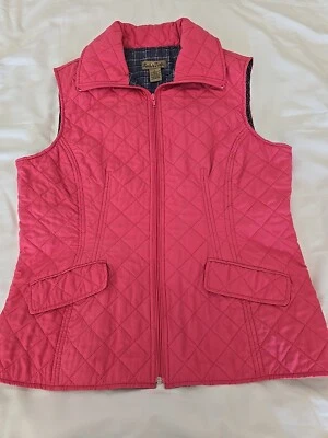 Peck & Peck Large Weekend Women's Pink Quilted Light Weight Vest Pockets - Image 1 of 4