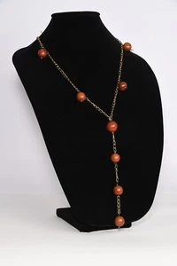 Braune Tagua Nuss Halskette umweltfreundlich 27" verstellbar - Bild 1 von 2