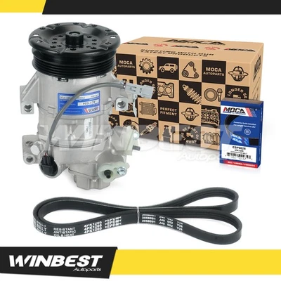 Compresor de aire acondicionado con cinturón serpentino ajuste 2004-2006 Scion xA xB L4 1,5 L nuevo Foto 1 de 4