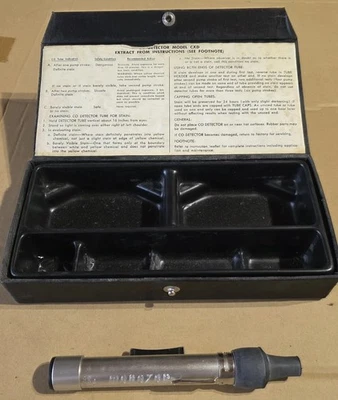 Vintage Bacharach Monoxor CXD CO Detector Kit w/ Tubes & Case – 1974 USA - Image 1 of 4