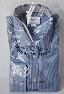 Camisa Charles Tyrwhitt Azul Real Sarga Sin Hierro Calce Clásico 16.5/33" Guinga  - Imagen 1 de 6