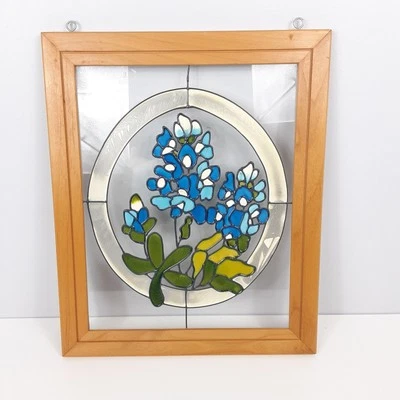 VENTANAS ABIERTAS Enmarcado Madera Pintado Vidrieras Colgantes Flores Atrapasol Arte Foto 1 de 4