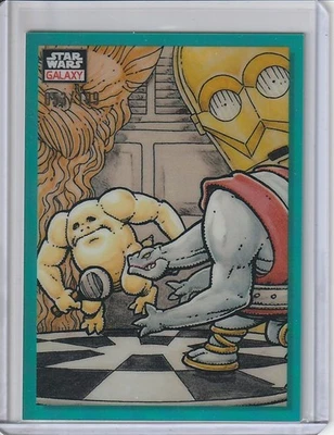 2023 Topps Chrome Star Wars Galaxy #11 Holochess Contest Aqua Refractor #053/199 - Image 1 of 2