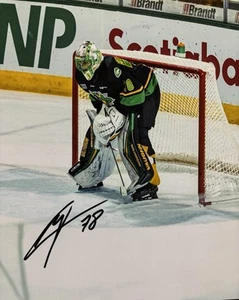 Alexei Medvedev Signed 8x10 Photo! LONDON KNIGHTS GOALIE! NHL Draft 2026 W/COA - Picture 1 of 2