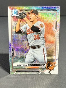 2021 Bowman Chrome Prospects Grayson Rodriguez Mega Box  Mojo Refractor - Picture 1 of 2