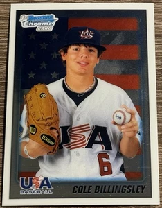2010 Bowman Draft Chrome 1st #BDPP58 Cole Billingsley USA - Bild 1 von 2