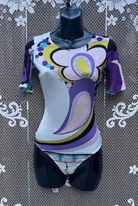 EMILLIO PUCCI VINTAGE BODYSUIT SIZE S Geometric Knit - Picture 1 of 7