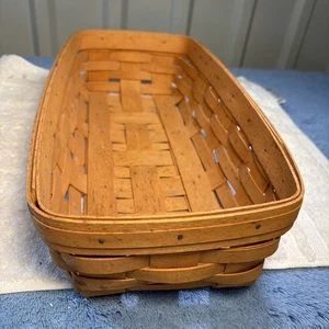 Longaberger Bread Basket 14 1/2 X 7 3/4 X 4 Inches Dated 1996 - Picture 1 of 6