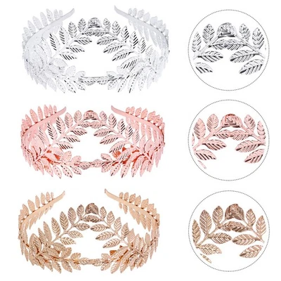  3 pezzi Accessori per capelli corona da sposa Eleganti fasce per capelli a - Immagine 1 di 4