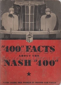 Álbum Nash 400 Facts 1936 distribuidor de libros especificaciones de datos accesorios opciones - Imagen 1 de 2