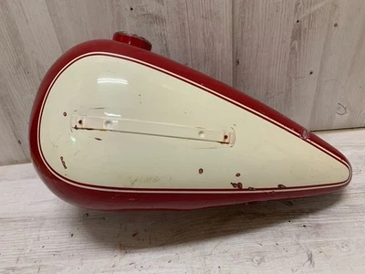 Pala de tanque de gasolina genuina Harley Davidson 5 galones 1966-1972 rojo blanco #4265 Foto 1 de 4